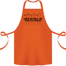Golf Life's Important Choices Funny Golfing Cotton Apron 100% Organic Orange