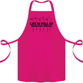 Golf Life's Important Choices Funny Golfing Cotton Apron 100% Organic Pink