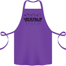 Golf Life's Important Choices Funny Golfing Cotton Apron 100% Organic Purple
