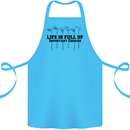 Golf Life's Important Choices Funny Golfing Cotton Apron 100% Organic Turquoise
