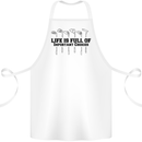 Golf Life's Important Choices Funny Golfing Cotton Apron 100% Organic White