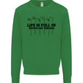 Golf Life's Important Choices Funny Golfing Kids Sweatshirt Jumper Irish Green
