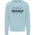 Golf Life's Important Choices Funny Golfing Kids Sweatshirt Jumper Light Blue