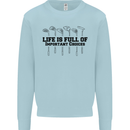 Golf Life's Important Choices Funny Golfing Kids Sweatshirt Jumper Light Blue