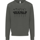 Golf Life's Important Choices Funny Golfing Kids Sweatshirt Jumper Storm Grey