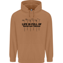 Golf Life's Important Choices Funny Golfing Mens 80% Cotton Hoodie Caramel Latte