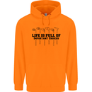 Golf Life's Important Choices Funny Golfing Mens 80% Cotton Hoodie Orange