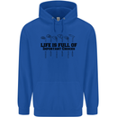 Golf Life's Important Choices Funny Golfing Mens 80% Cotton Hoodie Royal Blue