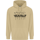 Golf Life's Important Choices Funny Golfing Mens 80% Cotton Hoodie Sand