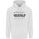 Golf Life's Important Choices Funny Golfing Mens 80% Cotton Hoodie White