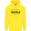 Golf Life's Important Choices Funny Golfing Mens 80% Cotton Hoodie Yellow