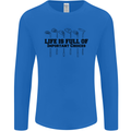 Golf Life's Important Choices Funny Golfing Mens Long Sleeve T-Shirt Royal Blue