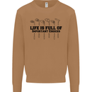 Golf Life's Important Choices Funny Golfing Mens Sweatshirt Jumper Caramel Latte