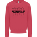 Golf Life's Important Choices Funny Golfing Mens Sweatshirt Jumper Heliconia