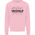 Golf Life's Important Choices Funny Golfing Mens Sweatshirt Jumper Light Pink