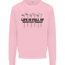 Golf Life's Important Choices Funny Golfing Mens Sweatshirt Jumper Light Pink