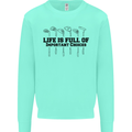 Golf Life's Important Choices Funny Golfing Mens Sweatshirt Jumper Peppermint