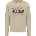 Golf Life's Important Choices Funny Golfing Mens Sweatshirt Jumper Sand
