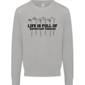 Golf Life's Important Choices Funny Golfing Mens Sweatshirt Jumper Sports Grey