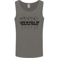 Golf Life's Important Choices Funny Golfing Mens Vest Tank Top Charcoal