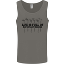 Golf Life's Important Choices Funny Golfing Mens Vest Tank Top Charcoal