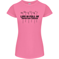 Golf Life's Important Choices Funny Golfing Womens Petite Cut T-Shirt Azalea