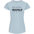 Golf Life's Important Choices Funny Golfing Womens Petite Cut T-Shirt Light Blue