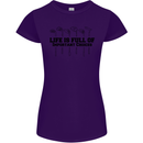 Golf Life's Important Choices Funny Golfing Womens Petite Cut T-Shirt Purple