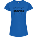 Golf Life's Important Choices Funny Golfing Womens Petite Cut T-Shirt Royal Blue