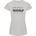 Golf Life's Important Choices Funny Golfing Womens Petite Cut T-Shirt Sports Grey