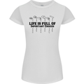 Golf Life's Important Choices Funny Golfing Womens Petite Cut T-Shirt White
