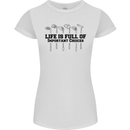 Golf Life's Important Choices Funny Golfing Womens Petite Cut T-Shirt White