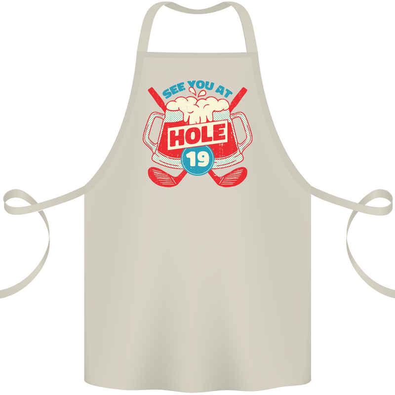 Golf See You at Hole Funny 19th Hole Beer Cotton Apron 100% Organic Natural