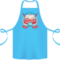 Golf See You at Hole Funny 19th Hole Beer Cotton Apron 100% Organic Turquoise