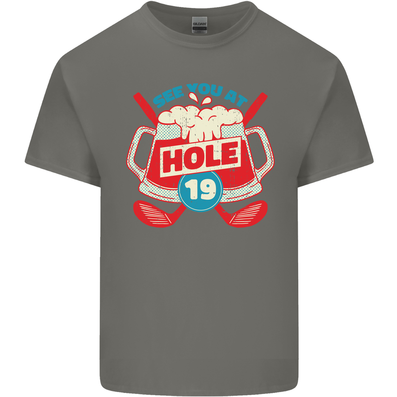 Golf See You at Hole Funny 19th Hole Beer Kids T-Shirt Childrens Charcoal