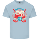 Golf See You at Hole Funny 19th Hole Beer Kids T-Shirt Childrens Light Blue