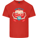Golf See You at Hole Funny 19th Hole Beer Kids T-Shirt Childrens Red
