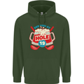 Golf See You at Hole Funny 19th Hole Beer Mens 80% Cotton Hoodie Forest Green