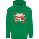 Golf See You at Hole Funny 19th Hole Beer Mens 80% Cotton Hoodie Irish Green