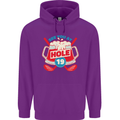 Golf See You at Hole Funny 19th Hole Beer Mens 80% Cotton Hoodie Purple