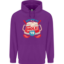 Golf See You at Hole Funny 19th Hole Beer Mens 80% Cotton Hoodie Purple