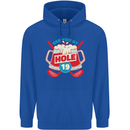 Golf See You at Hole Funny 19th Hole Beer Mens 80% Cotton Hoodie Royal Blue