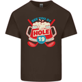 Golf See You at Hole Funny 19th Hole Beer Mens Cotton T-Shirt Tee Top Dark Chocolate