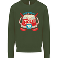 Golf See You at Hole Funny 19th Hole Beer Mens Sweatshirt Jumper Forest Green