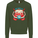 Golf See You at Hole Funny 19th Hole Beer Mens Sweatshirt Jumper Forest Green