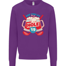 Golf See You at Hole Funny 19th Hole Beer Mens Sweatshirt Jumper Purple