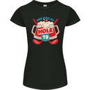 Golf See You at Hole Funny 19th Hole Beer Womens Petite Cut T-Shirt Black