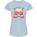 Golf See You at Hole Funny 19th Hole Beer Womens Petite Cut T-Shirt Light Blue