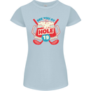 Golf See You at Hole Funny 19th Hole Beer Womens Petite Cut T-Shirt Light Blue