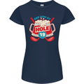 Golf See You at Hole Funny 19th Hole Beer Womens Petite Cut T-Shirt Navy Blue